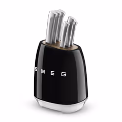 Smeg KBSF02BL bloc à couteaux Plastique, Acier inoxydable, Bois Noir, Chrome, Bois - Vue supplémentaire 3