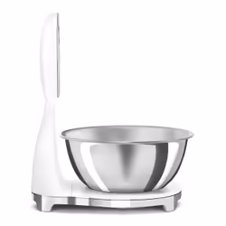 Smeg KSF01WHWW escabeaux de cuisine Chrome, Blanc Comptoir Balance de ménage électronique