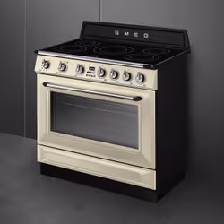 Smeg Victoria TR90IMP four et cuisinière A Electrique Plaque avec zone à induction Crème