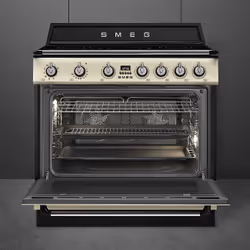 Smeg Victoria TR90IMP four et cuisinière A Electrique Plaque avec zone à induction Crème