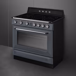 Smeg Victoria TR90IMGR four et cuisinière A Electrique Plaque avec zone à induction Gris - Vue supplémentaire 2