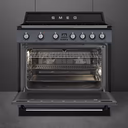 Smeg Victoria TR90IMGR four et cuisinière A Electrique Plaque avec zone à induction Gris - Vue supplémentaire 3