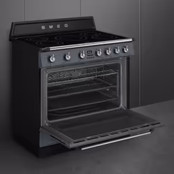 Smeg Victoria TR90IMGR four et cuisinière A Electrique Plaque avec zone à induction Gris - Vue supplémentaire 4