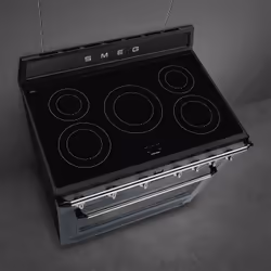 Smeg Victoria TR90IMGR four et cuisinière A Electrique Plaque avec zone à induction Gris - Vue supplémentaire 5