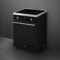 Smeg Symphony C6IMBLT2 four et cuisinière Electrique Plaque avec zone à induction Noir A - Vue supplémentaire 4