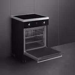Smeg Symphony C6IMBLT2 four et cuisinière Electrique Plaque avec zone à induction Noir A - Vue supplémentaire 5