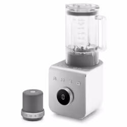 Blender Collezione BLC02WHMEU de Smeg. Le blender Smeg BLC02WHMEU au design moderne et élégant mixe, broie et hache une multi ...