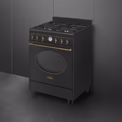 Smeg Coloniale CO60GMAN2 four et cuisinière A Electrique Gaz Noir - Vue supplémentaire 2