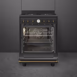 Smeg Coloniale CO60GMAN2 four et cuisinière A Electrique Gaz Noir - Vue supplémentaire 3