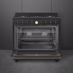 Smeg Coloniale CO96GMA9 Cuisinière A Electrique Gaz Anthracite - Vue supplémentaire 3