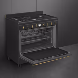 Smeg Coloniale CO96GMA9 Cuisinière A Electrique Gaz Anthracite - Vue supplémentaire 4