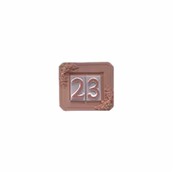 Porte-nume'ro en terre cuite 2 places cm18x14x2,5h cadre nume'ro de maison sans chiffres