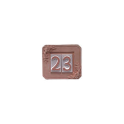 Telcom - Porte-nume'ro en terre cuite 2 places cm18x14x2,5h cadre nume'ro de maison sans chiffres