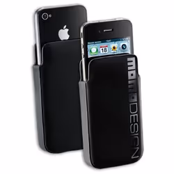 Cellularline MOMO DESIGN HARD SLEEVE, Housse, Apple, iPhone 4S/4, Noir