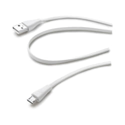 Cellularline USBDATACMICROUSBW câble USB 1 m USB 2.0 USB A Micro-USB B Blanc