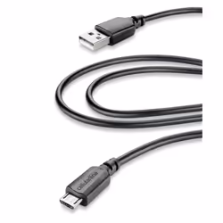 Cellularline Power Cable 200cm - MICRO USB, 2 m, USB A, Micro-USB B, USB 2.0, Mâle/Mâle, Noir