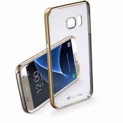 Cellularline CLEAR CRYSTAL, Housse, Samsung, Galaxy S7, 12,9 cm (5.1"), Or, Transparent