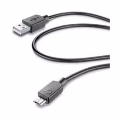 Cellularline Power Cable 60cm - MICRO USB, 0,6 m, USB A, Micro-USB B, USB 2.0, Mâle/Mâle, Noir