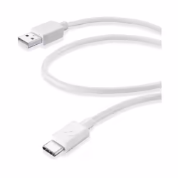 Cellularline USBDATA06USBCW, 0,6 m, USB A, USB C, USB 3.2 Gen 1 (3.1 Gen 1), Blanc
