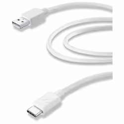 Cellularline USBDATACUSBC2MW, 2 m, USB A, USB C, USB 2.0, Blanc