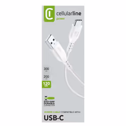 Cellularline Power Cable for Tablet 120cm - USB-C CâbleUSB-C de charge et transfert de données. - Vue supplémentaire 3