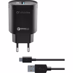 Cellularline ACHHUKITQCTYCK, Intérieure, Secteur, 1 m, Noir