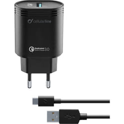 Cellularline ACHHUKITQCTYCK chargeur d'appareils mobiles Universel Noir Secteur Intérieure