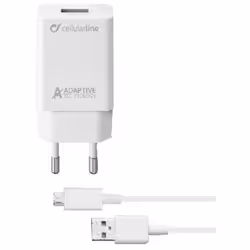 Cellularline ACHSMKIT15WMUSBW, Intérieure, Secteur, 1 m, Blanc