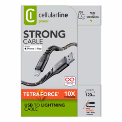 Cellularline Tetra Force Cable 120cm - Lightning - Vue supplémentaire 8
