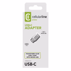 Cellularline Adaptateur de MICRO USB à USB-C