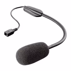 Interphone MICROPHONE À TIGE AVEC PRISE PLATE, Microphone amovible, Noir