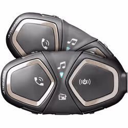 Interphone Connect Bluetooth Système de communication Double Pack, noir
