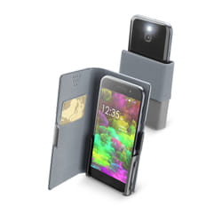 Cellularline Slide & Click coque de protection pour téléphones portables Folio porte carte Noir