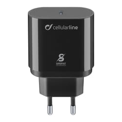 Cellularline ACHSMUSBCPD25WK chargeur d'appareils mobiles Smartphone Noir Secteur Intérieure