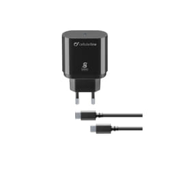 Cellularline ACHSMKITC2CPD25WK chargeur d'appareils mobiles Smartphone Noir Secteur Intérieure