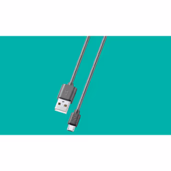 PLOOS - CABLE 200cm - MICRO USB, 2 m, USB A, Micro-USB B, Noir