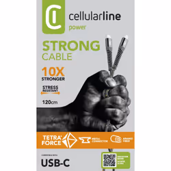 Cellularline TETRACABC2C1M câble USB 1,2 m USB C Noir - Vue supplémentaire 8