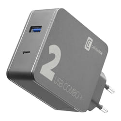 Cellularline Multipower 2 Combo Plus Ordinateur portable, Smartphone Noir Secteur Charge rapide Intérieure
