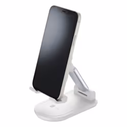 Cellularline Table Stand, Mobile/smartphone, Tablette / UMPC, Support passif, Bureau, Intérieure, Aluminium, Blanc