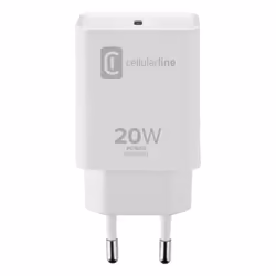 Cellularline USB-C Charger 20W - iPhone 8 or later, Intérieure, Secteur, 12 V, Blanc