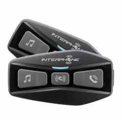 Interphone U-COM 2 DOUBLE FORFAIT, 600 m, A2DP, AVRCP, HFP, Noir, Imperméable, IP67, 10 h
