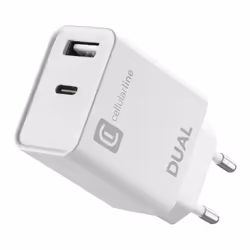 Cellularline ACHIPHUSB2PD20W, Intérieure, Secteur, Blanc