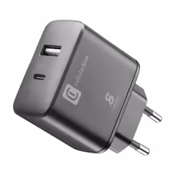 Cellularline Dual Super Fast Charger 25W - Samsung, Intérieure, Secteur, Noir