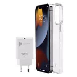 Cellularline Starter Kit 6.1" Housse Transparent, Blanc