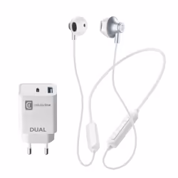 Cellularline CHARGE & MUSIC KIT, Sans fil, Appels/Musique, Casque, Blanc