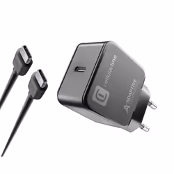 Cellularline USB-C Charger Kit 15W, Intérieure, Secteur, 9 V, Noir