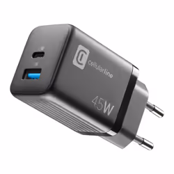 Cellularline MULTIPOWER MICRO 45W, Intérieure, Secteur, Noir