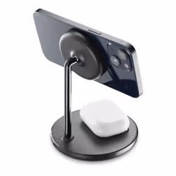 Cellularline Mag Duo Casque, Smartphone Noir, Argent USB Recharge sans fil Intérieure