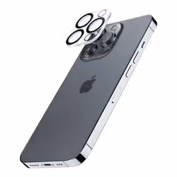 Cellularline Camera Lens, Cache objectif, Noir, Transparent, Verre trempé, Apple, iPhone 14 Pro, iPhone 14 Pro Max, 91 mm