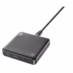 Cellularline MULTIPOWER DESK 65W, Intérieure, Secteur, Noir